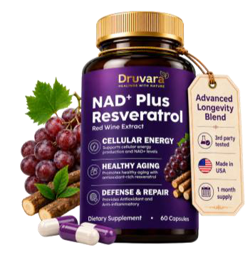 Druvara NAD+ Plus Resveratrol product artwork